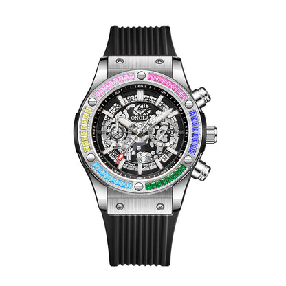 Men's Fashionable All-match Waterproof Multi-functional Quartz Watch