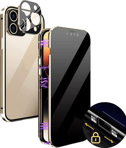 Magneto Phone Case With Double-sided Glass, Anti-peep, Full Coverage