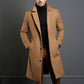Men's Mid-length Trench Coat Fall Winter Slim Pockets Single-breasted Collar Jacket  Casual Business Comfortable Overcoat Clothing