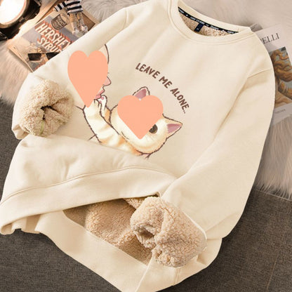 Fashion Thickened Printed Sweater For Women