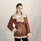 Women's motorcycle jacket leather jacket