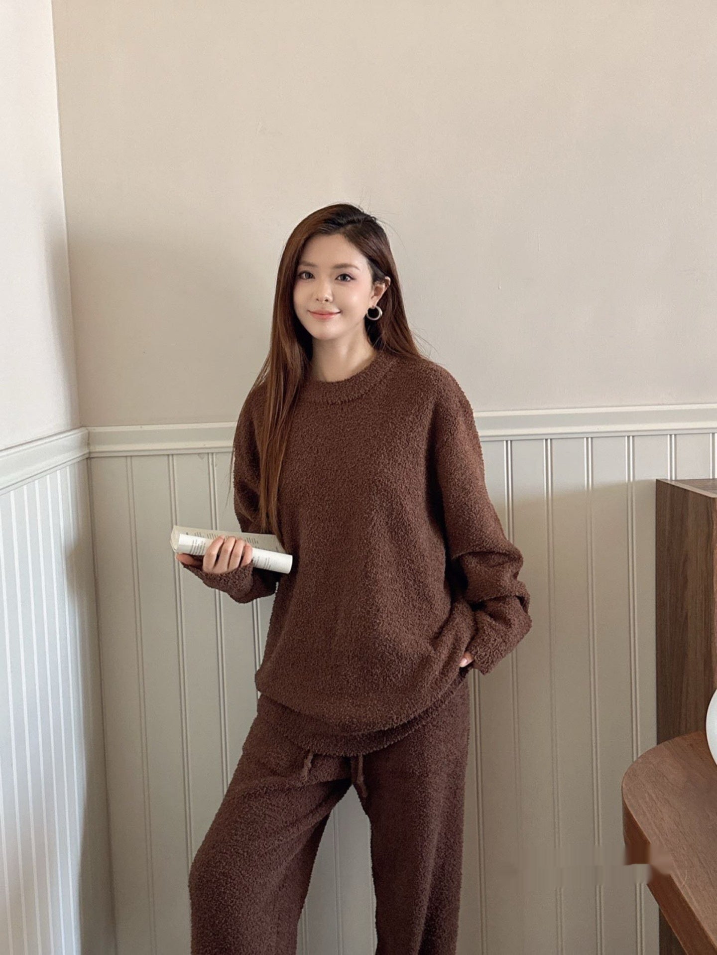 Plain Color Women's Homewear Set