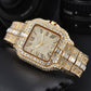 Men's Square Fashion Trend Full Diamond Watch