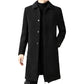 Temperament Lapel With Velvet Men's Woolen Coat