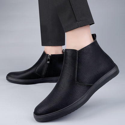 First Layer Cowhide Retro Frosted Leather High-top Leather Boots