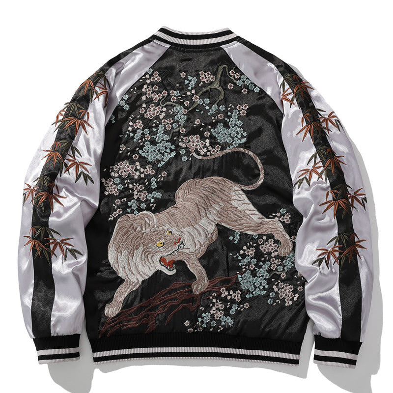 Fashion Embroidered Baseball Jacket Men's Coat