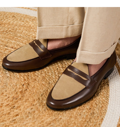 Loafers Belgium Champagne British Style Casual