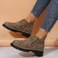Fashion Ankle Boots With Side Zipper Ins Chunky Boots Autumn Winter Suede Shoes Women