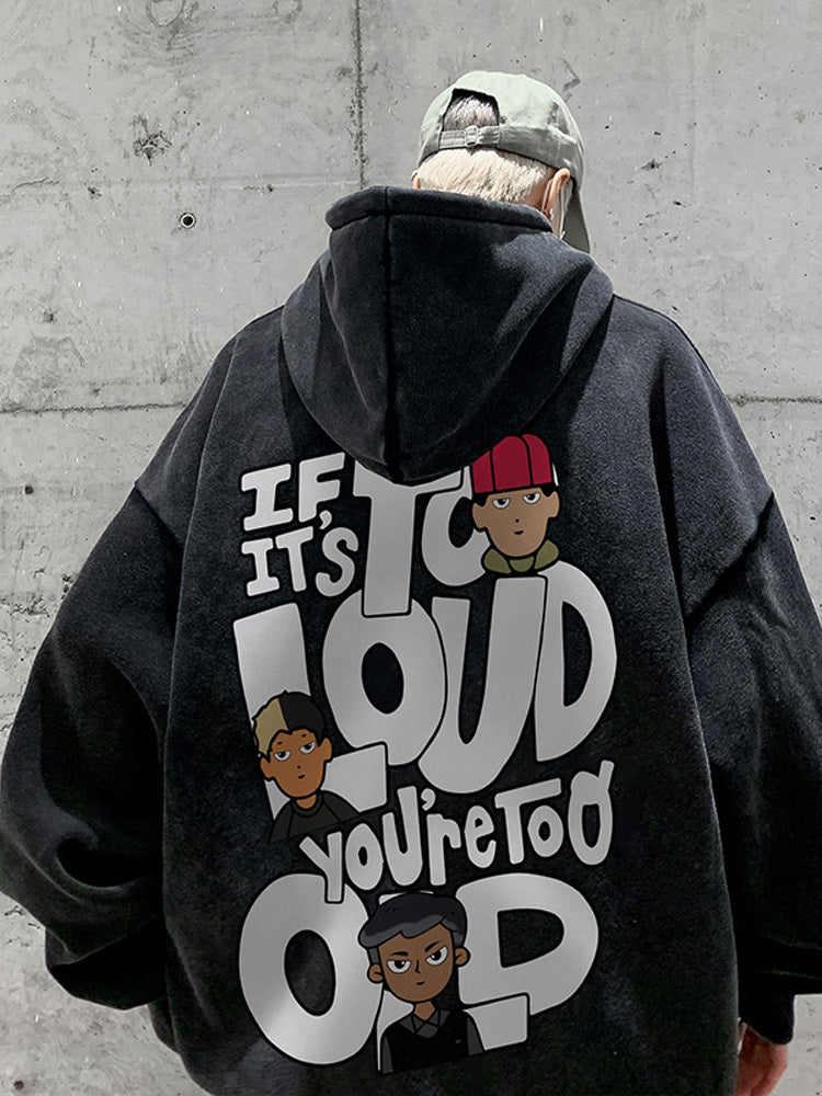 Heavy Cotton Zhongshan Hoodie Men's American Style Three Pin Hoodie Coat