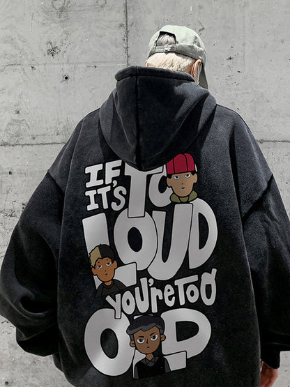 Heavy Cotton Zhongshan Hoodie Men's American Style Three Pin Hoodie Coat