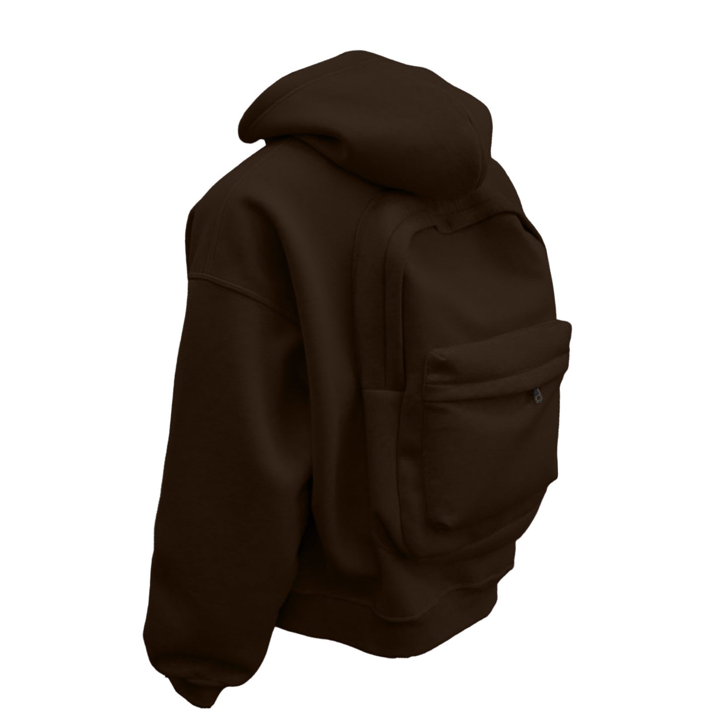 Backpack Men's Loose Sports And Leisure Hooded Zipper Sweatshirt