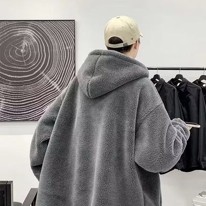 Winter Lambswool Coat Jacket Padded Outerwear Casual Top