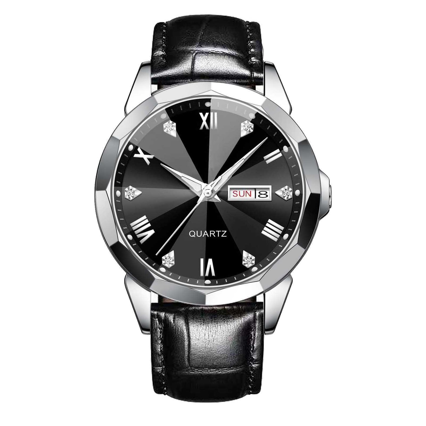 Business Men's Watch Double Calendar High-grade Quartz
