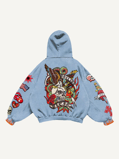 Fashion Casual Printed Polyester Sweater