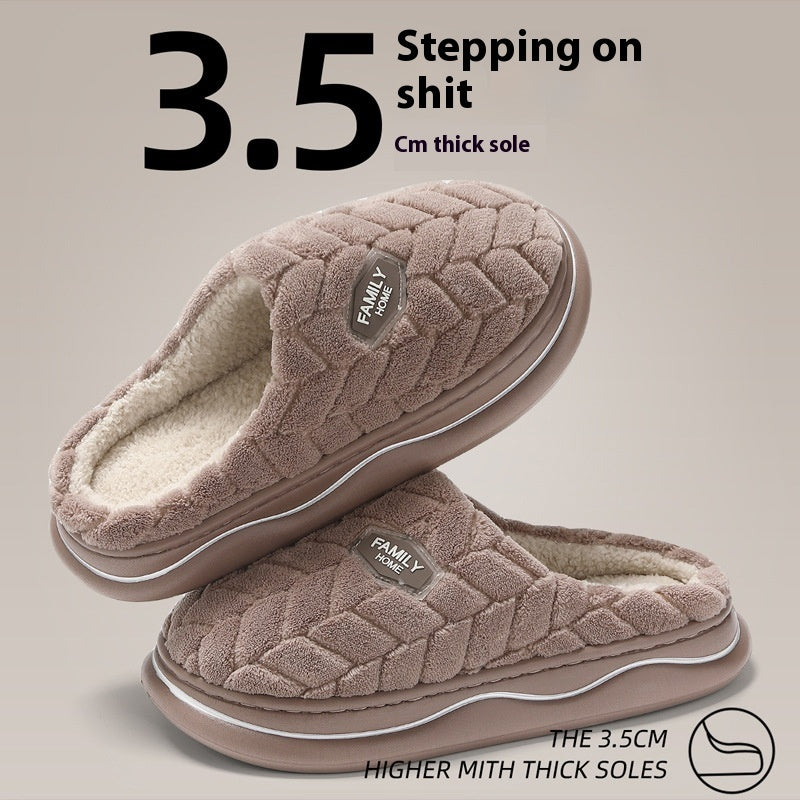 Thick Bottom Non-stinky Feet Home Indoor Non-slip Winter Fluffy Slippers