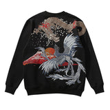 Tattoo Traditional Embroidered Crew Neck Sweatshirt