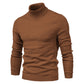 Winter Turtleneck Sweater Fashion Slim Fit Solid Color Pullover Knitted Top Men's Clothing