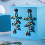 Retro Fashion Small Lantern Zircon Stud Earrings Christmas