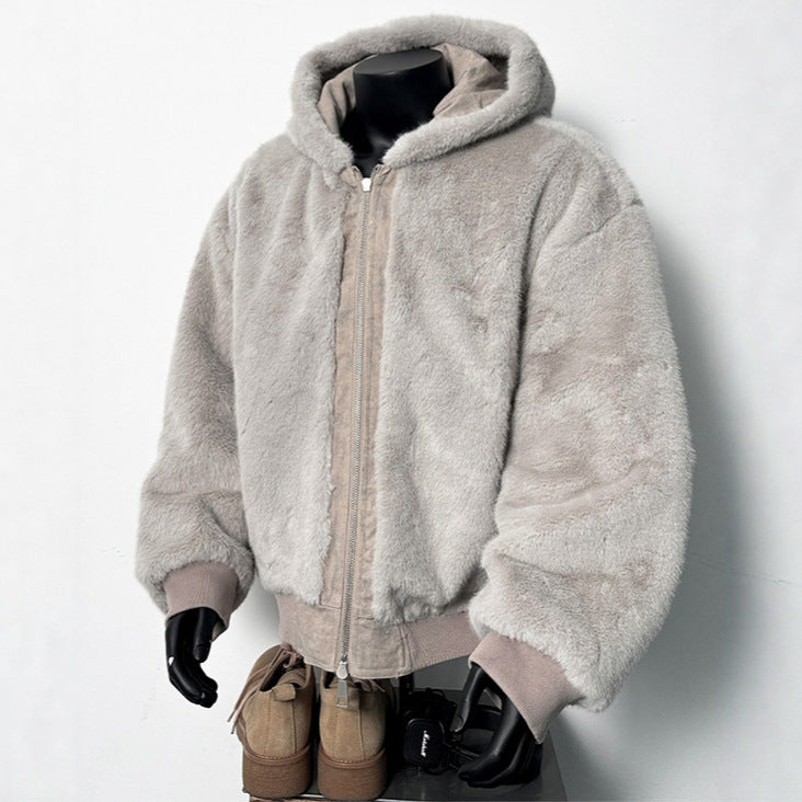 New Winter Mens Retro Marble-Textured Cotton Padded Jacket