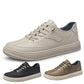 Men's Round Head Cowhide Surface Breathable Casual Skateboard Shoes