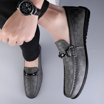 Slip-On Business Men's Soft Surface Casual Plus Size Loafers Leather Shoes