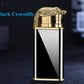 Creative Blue Flame Lighter Dolphin Dragon Tiger Double Fire Metal Winproof Lighter Inflatable Lighter