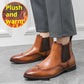 Autumn And Winter Fleece-lined Men's Plus Size Fashion Short Boots