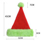 Fluorescent Green Decorative Red Suede Double Layer Christmas Hat