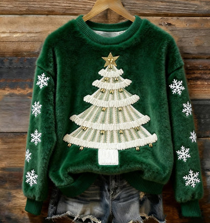 Christmas Retro Green Unisex Sweater