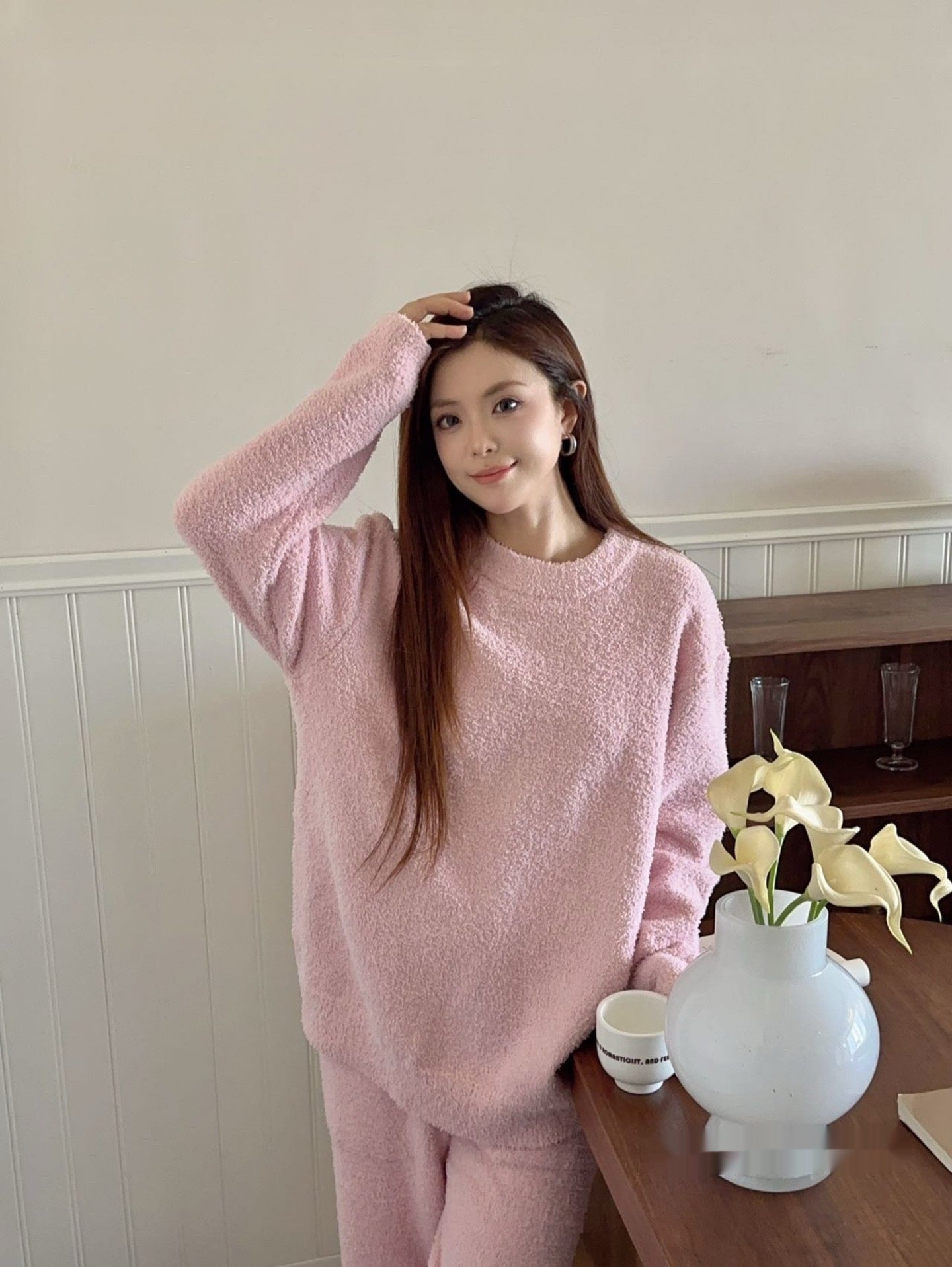 Plain Color Women's Homewear Set