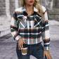 Autumn And Winter New Fashion Casual Pocket Plaid Women's Woolen Short Coat