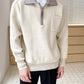 Men's Half Zipper Sweater Loose Polo Collar Sweater