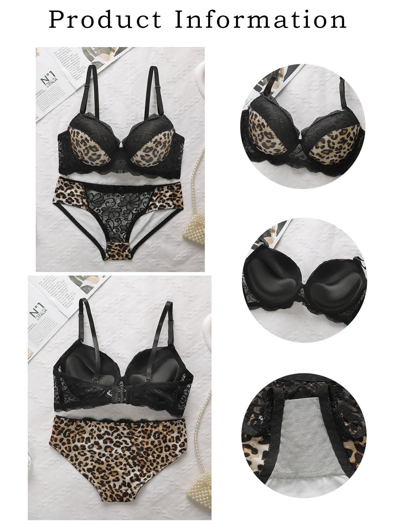 Sexy Women's Lingerie Set, Push-up Design To Gather Side Breast And Prevent Sagging, Shaping Type