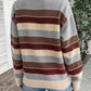Ins Colorblock Striped Pullover Sweater Fashion Casual Long Sleeve Top Autumn And Winter Women's Clothing