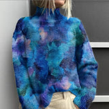New Christmas Abstract Printing Casual Cloak Coat Cardigan