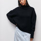 Winter Turtleneck Sweater Ins Solid Color Long Sleeve Pullover Top Women's Clothing