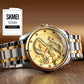 Chinese Fashion Dragon Totem Embossed Stainless Steel Strap Men