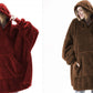 Hoodie Sweatshirt With Big Pocket Tops Sweater Comfortable Loose Double-Sided Fleece Thicker Wearable Blanket
