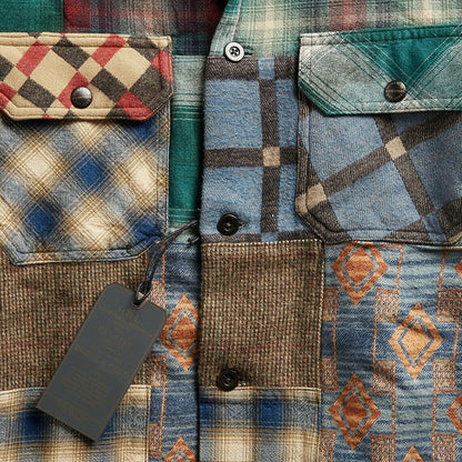 Men's Thick Cotton Plaid Jacket Jacket