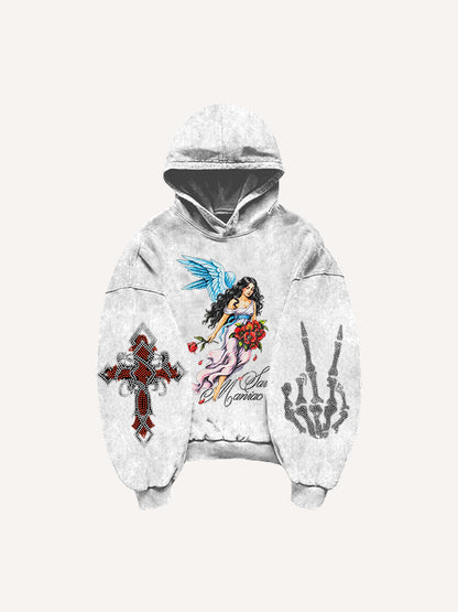 Fashion Casual Printed Polyester Sweater