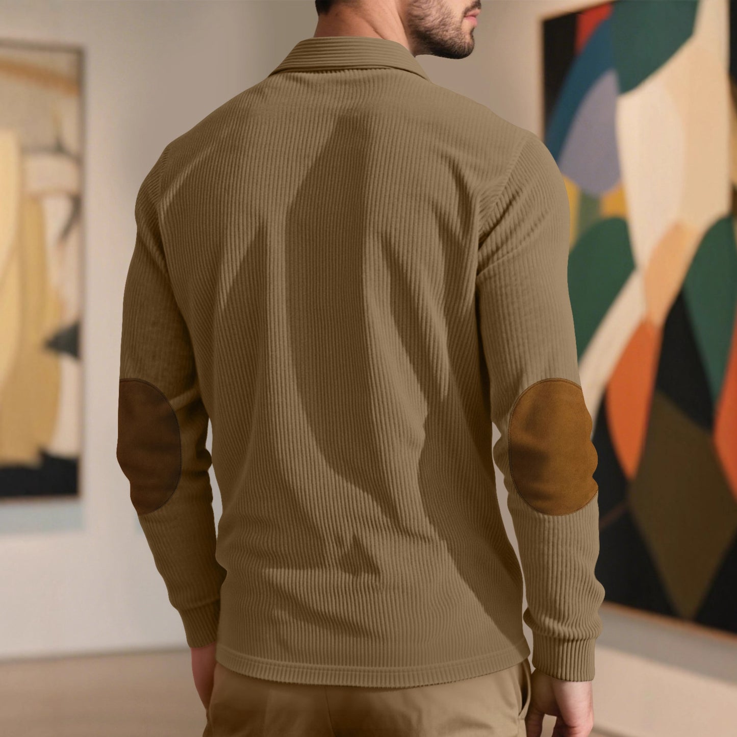 Men's Corduroy Loose Casual Long-sleeved Sweatshirt