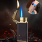 Creative Blue Flame Lighter Dolphin Dragon Tiger Double Fire Metal Winproof Lighter Inflatable Lighter