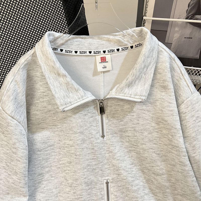 American-style High-street Relaxed-fit Hoodie With Double Zippers