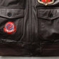 Men's Embroidered Leather Leather Motorcycle Jacket