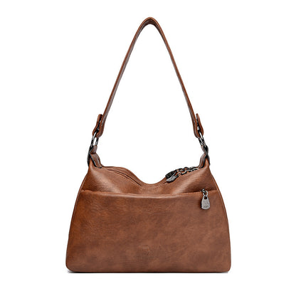 Fashion Niche Genuine Leather Double-sided Kangaroo Shoulder Crossbody Bag