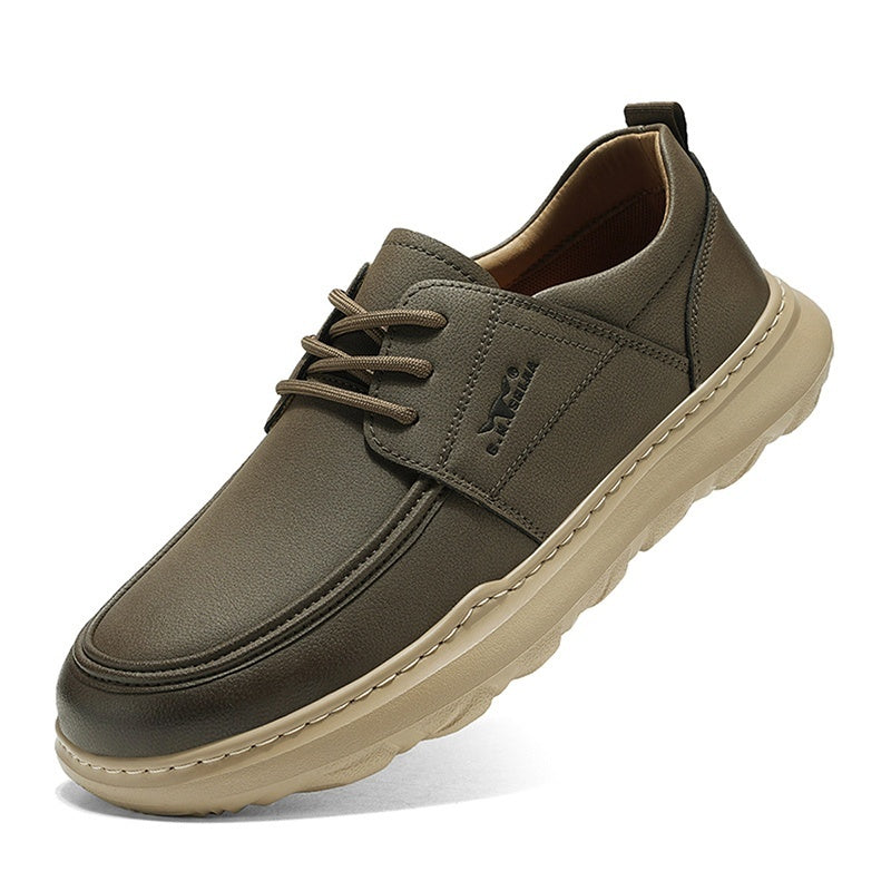Autumn New Casual Leather Shoes Men's Fashionable All-match Fashionable Shoes Lightweight