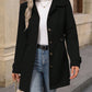 Elegant Single-breasted Woolen Coat Buttons Lapel Mid-length Jacket Temperament Commuter Outwear Clothing For Women