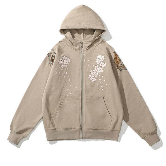 Men's Fashion Casual Embroidered Hooded Sweatshirt