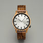 Wood Quartz Pointer Watch Men