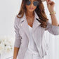 Zip-up Lapel Jacket With Pockets Ins Fashion Long Sleeve Short Tops Women's Clothing